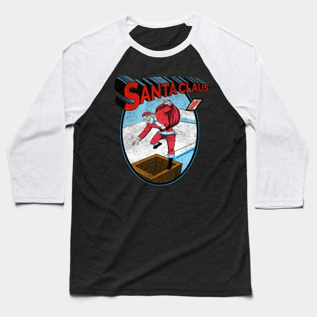 Super Santa Baseball T-Shirt by rustenico